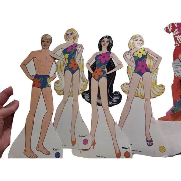 Vintage 1986 Mattel Tropical Barbie & Day & Night Barbie Paper Doll Sets - Picture 2 of 6